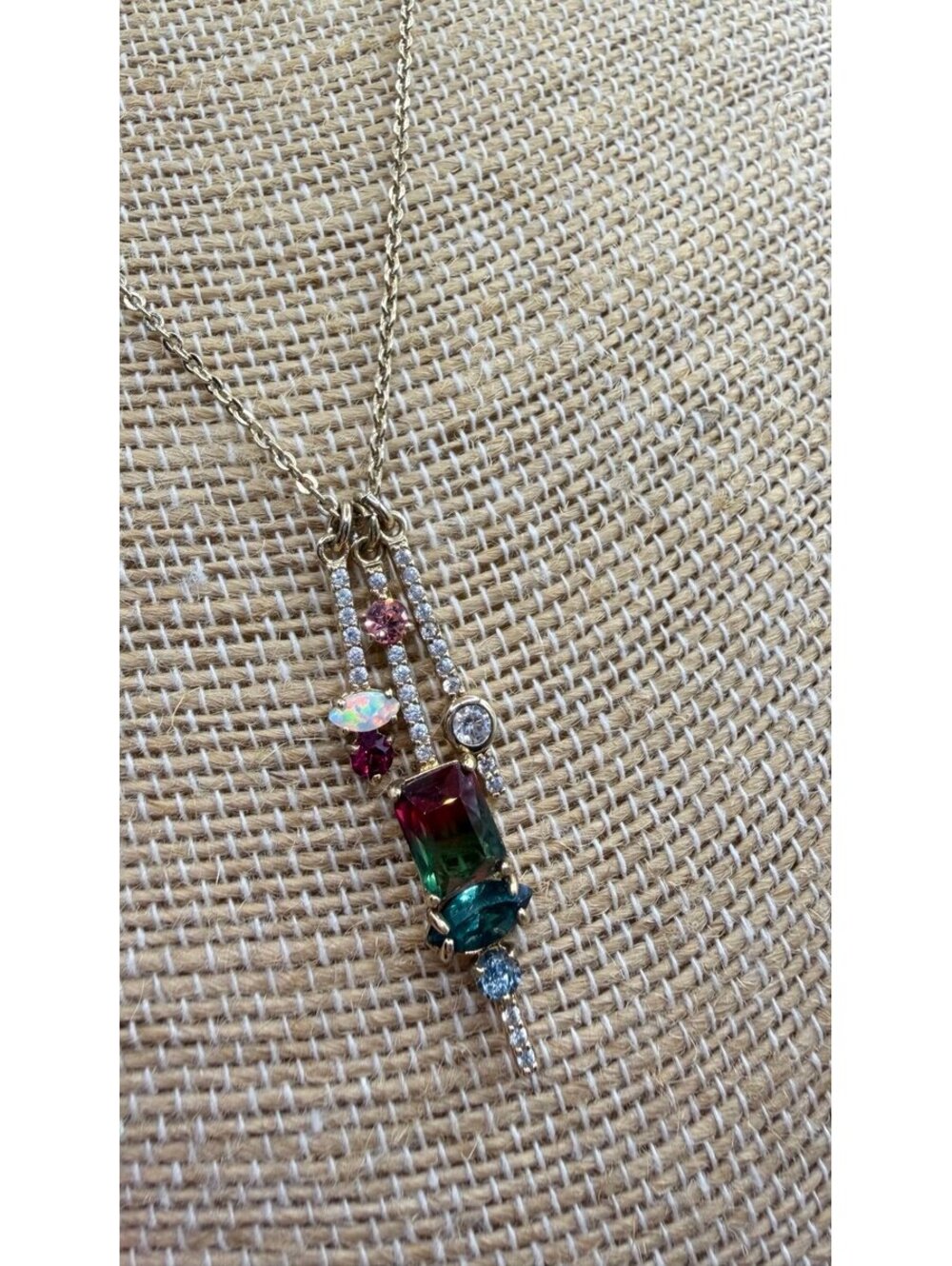 Dazzling Multicolor Crystal Adjustable Pendant Necklace